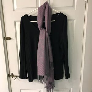 Purple patterned scarf